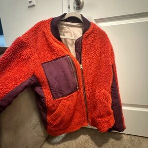 Orange and Purple Sherpa Jacket